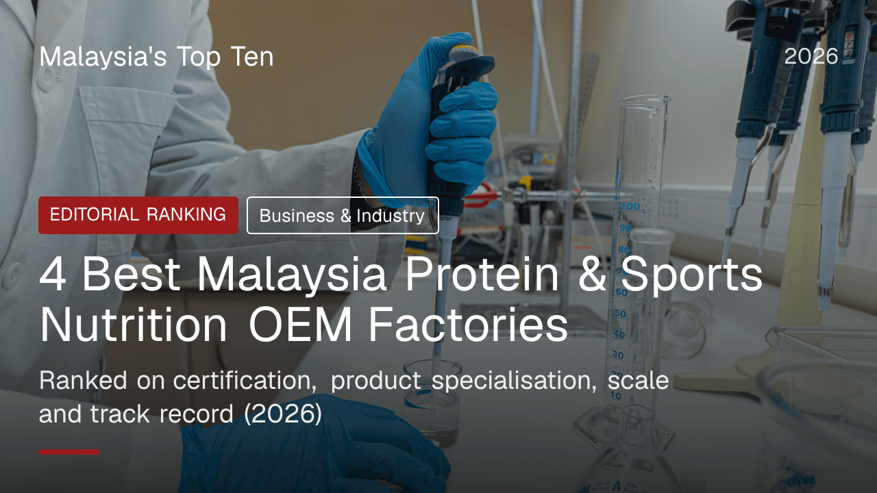 Lab technician in a quality-control laboratory using a pipette and graduated cylinder, representing quality testing at a Malaysia protein and sports-nutrition OEM factory